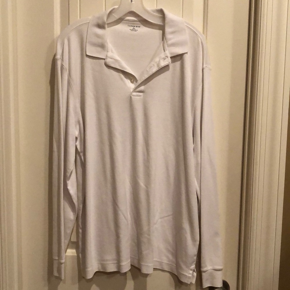 Solid white polo